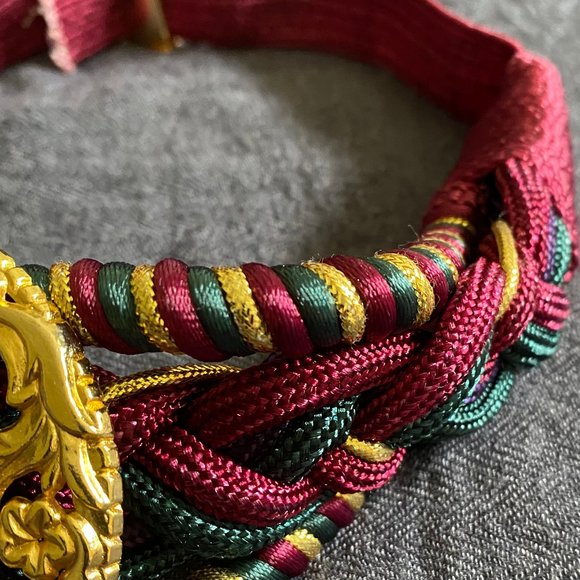 Vintage Casual Corner Ornate Jewel Coastal Cowboy Tone Belt: S/M - Picture 3 of 14